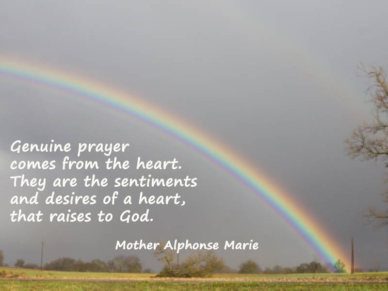Genuine prayer comes from the heart. They are the sentiments and desires of a heart, that raises to God.